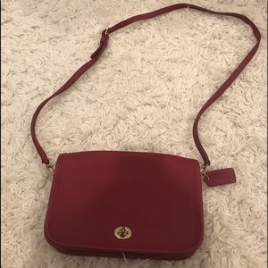 RED coach bag! Only used once!!!